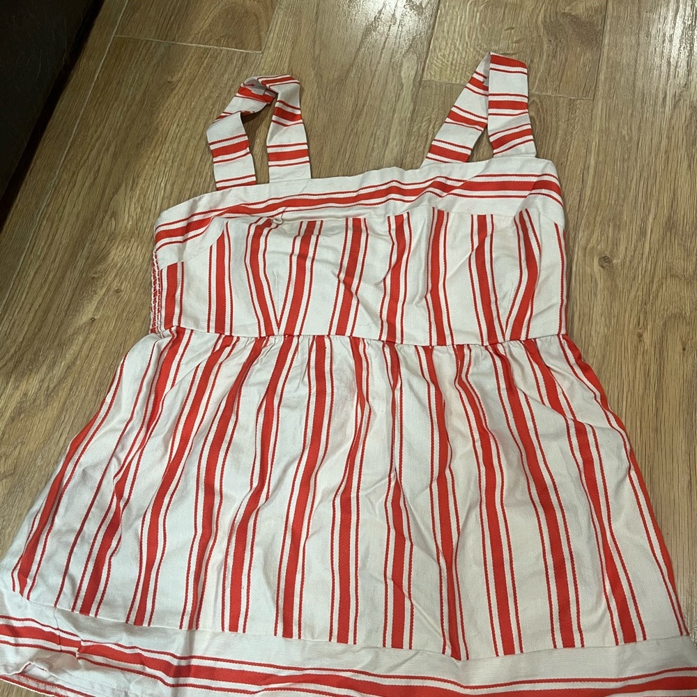 Cabi Orange striped top